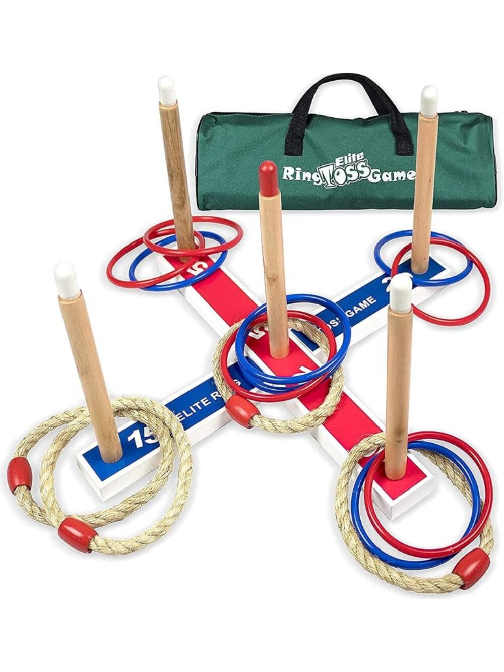 Outdoor Ring Toss Game for Kids & Adults - Fun Backyard Lawn Game for Family